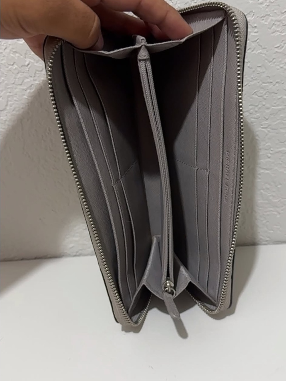 Michael Kors Silver Studded Zip Wallet - Picture 2 of 4